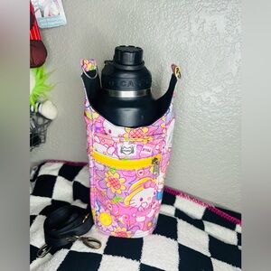 Water bottle holder with strap